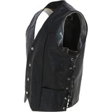 Leather Laced Waistcoat Black :  G-W/C 632