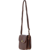 Ashwood Small Leather Crossbody Bag Brown: V-80