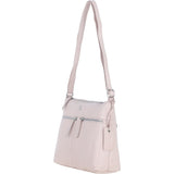 Sleek Luxe Leather Shoulder Bag Blush: Mourne