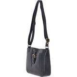 Vegetable Tanned Small Leather Shoulder Bag Navy : V-27
