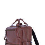 Mens Leather Backpack chestnut: Jordan