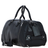 Luxurious Leather Wheeled Duffle Bag Black: pl-50