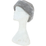 Ladies Luxury Leather And Sheepskin Hat Light Grey: KB-496