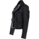 Ashwood Leather Short Blazer Jacket Black : Awl 1676