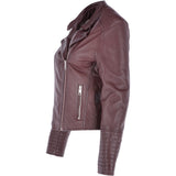 Leather Biker Jacket Oxblood: N-31
