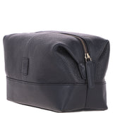 Mens Leather Washbag Black: Milo