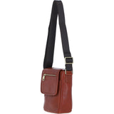Ashwood Leather Men's Cross Body Flap Bag Tan: PL-44