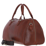 Luxury Leather Duffle Bag with Detachable Strap Tan: pl-47