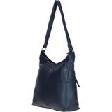 Chic Leather Shoulder Bag & Secure Zip Closure Navy: Antrim