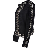 Suede Leather Jacket Black: 50634