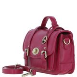 Stylish Ashwood Leather Large Satchel Bag Raspberry: Y-63