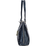 Women’s Large Croc Finish Leather Bag Navy/croc: 22-064/R