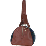 Ashwood Leather & Harris Tweed® Cloth Large Holdall Tan/Watch: TW-47-04-TW