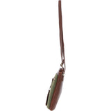 Authentic Ashwood Leather & Tweed Crossbody Bag Tan/Green Check: TW-29-010-TGNH