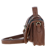 Ashwood Leather & Harris Tweed® Cloth Micro Satchel Bag with Twist Lock Tan/Watch:TW-36-04-TW