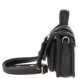 Ashwood Leather & Harris Tweed® Cloth Micro Satchel Bag with Twist Lock Brown/McLoad:TW-36-01-BM