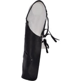 Unisex Cross Back Leather Apron Black: APRON
