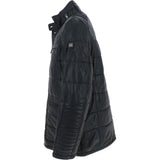 Mens Leather Jacket Dark Navy : Mink