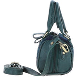 Ashwood Leather & Harris Tweed® Cloth X-Small Barrel Bag Green/Watch: TW-60-18-GW
