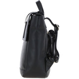 Ashwood Real Leather Flapover Backpack Black: 64257