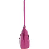 Sleek Luxe Leather Shoulder Bag Berry: Mourne
