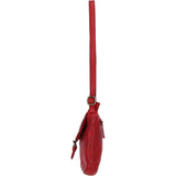 Luxury Small Leather Flight Bag Red: D-90