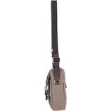 Fenland Canvas & Leather body Bag Mud/Grey: FEN-750