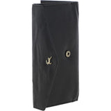Women's Vintage Wash Large 12 Card Leather  Purse Black : G-43