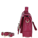 Stylish Ashwood Leather Medium Satchel Bag Raspberry: Y-62