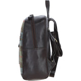Authentic Ashwood Leather & Harris Tweed® Cloth Backpack Brown/Mcload: TW-28-01-BM