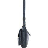 Vintage Medium Leather Shoulder Bag Navy – G23