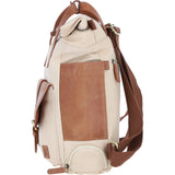 Fenland Canvas & Leather Backpack Tan/cream: FEN-755