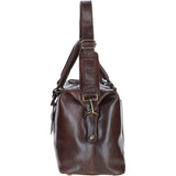 Large Leather Weekend Holdall Brown: TL-009