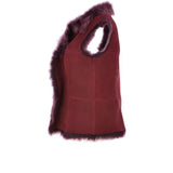 Reversible Toscana Suede Leather Gilet Burgandy: KB-42