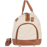 Fenland Canvas & Leather Holdall Tan/cream: FEN-757