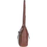 Leather Shoulder Bag with Zip & Magnetic Pocket Cognac: Meath