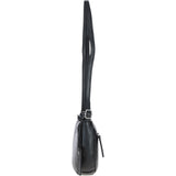 Elegant Leather Crossbody Bag Black: Galway
