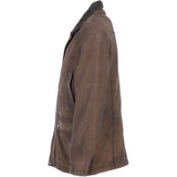 Mens Trapper Leather Jacket Brown 27: 162211