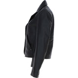 Ashwood Leather Short Blazer Jacket Black : Awl 1676