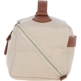 Fenland Canvas & Leather Wash Bag Tan/cream: FEN-759