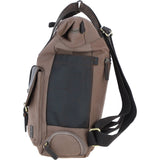 Fenland Canvas & Leather Backpack Mud/grey: FEN-755