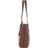 Elegant Shoulder Bag with Adjustable Straps 2 Tone Tan: 64562