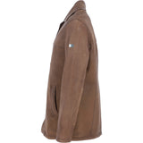 Trapper Lamb Leather Brando Collared Jacket Brown 27: Box