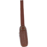 Gabicci Men's Leather Messenger Bag Tan: GB-64958
