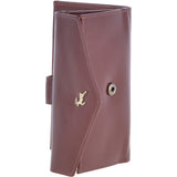 Small Vegetable Tanned Cash And 12 Card Envelope Purse Chestnut: V-62