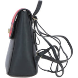 Ashwood Leather & Harris Tweed® Cloth Compact Backpack Black/Red: TW-65-14-BR