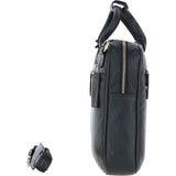 Classic Leather Laptop Bag Black: Q-44