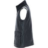 Ashwood Men's Leather Waistcoat | Classic Zip-Up Body Warmer Black: LUMS