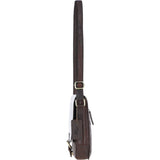 Ashwood Compact Leather Flap Over Bag Brandy: Q-42