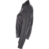 Leather Biker Jacket Black: N-21